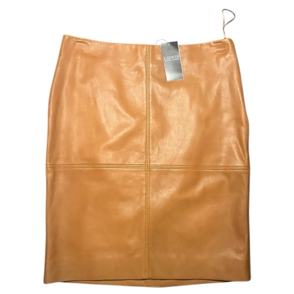 Lauren Ralph Lauren Women's Size 8 Lambskin Leather Soft Brown NWT
